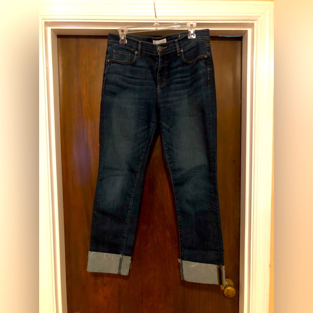 Loft Jeans with Cuffed Leg Bottoms - size 10